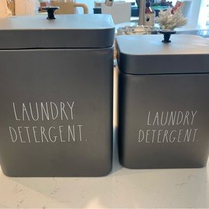 Rae Dunn laundry containers